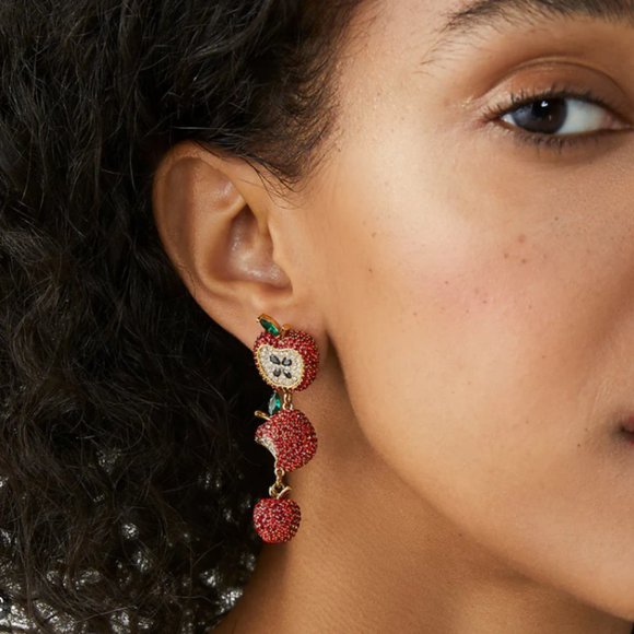 Kate Spade Apple of my eye drop earrings